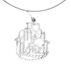 Sterling Silver I Love My Money Pendant (Rhodium or Yellow Gold-plated)