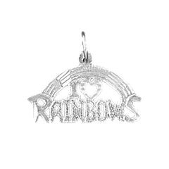 Sterling Silver I Love Rainbows Pendant