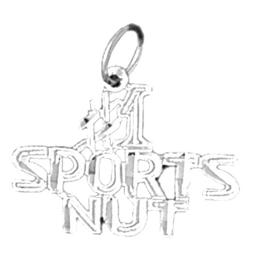 Sterling Silver #1 Sports Nut Pendant