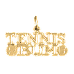 Yellow Gold-plated Silver Tennis Bum Pendant
