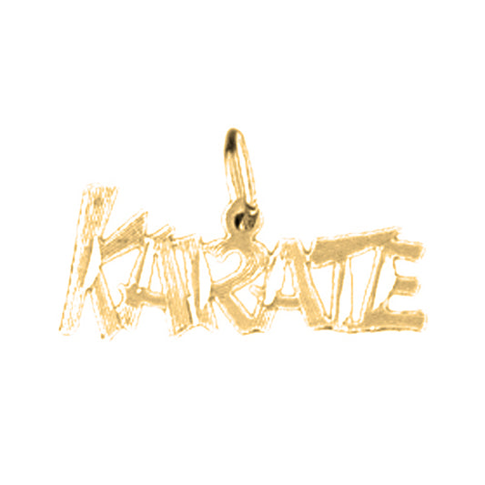 Yellow Gold-plated Silver Karate Pendant