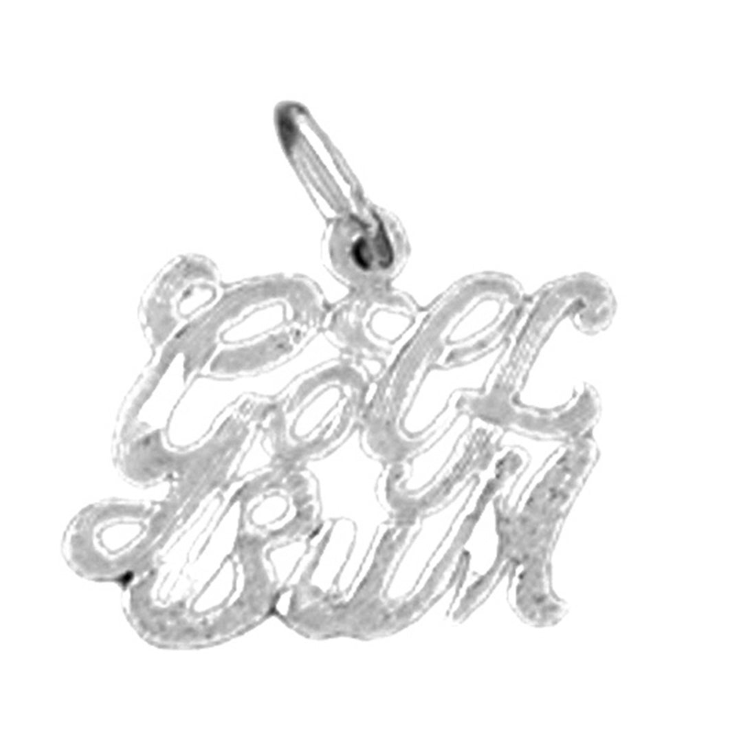 Sterling Silver Golf Bum Pendant