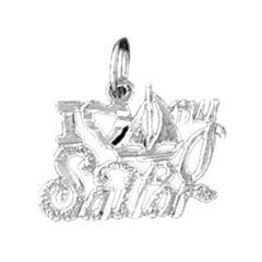 Sterling Silver I Love My Sailor Pendant