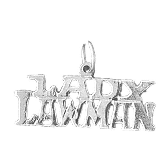 Sterling Silver Lady Lawman Pendant