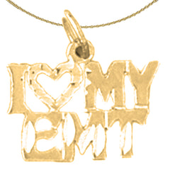 Sterling Silver I Love My Emt Pendant (Rhodium or Yellow Gold-plated)