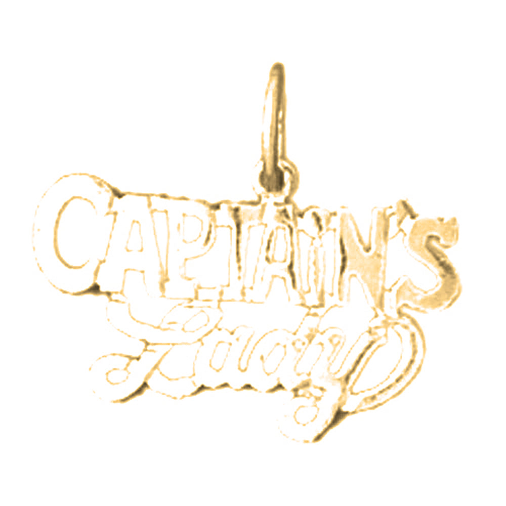 Yellow Gold-plated Silver Captain's Lady Pendant