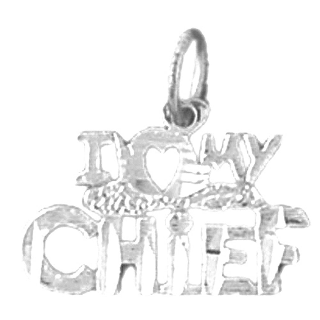 Sterling Silver I Love My Chief Pendant