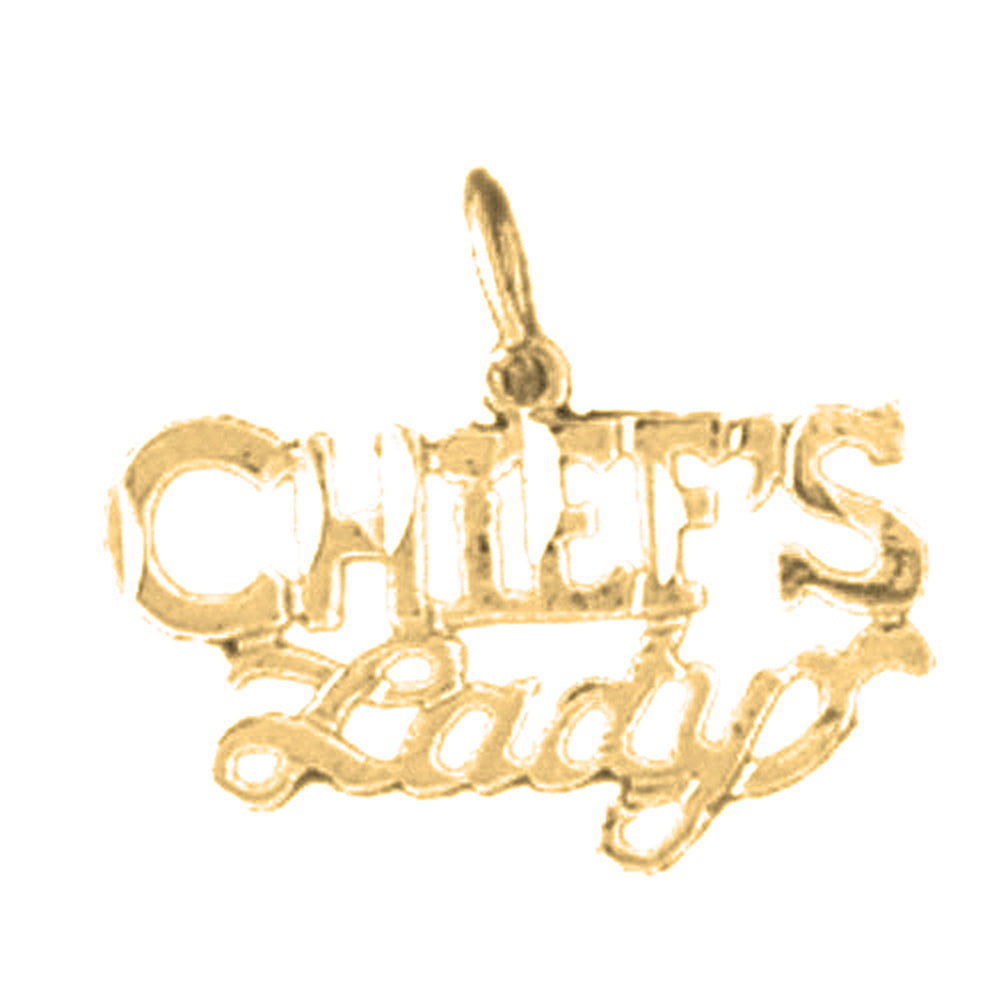 Yellow Gold-plated Silver Chief's Lady Pendant