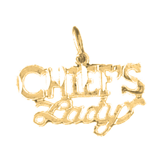 Yellow Gold-plated Silver Chief's Lady Pendant