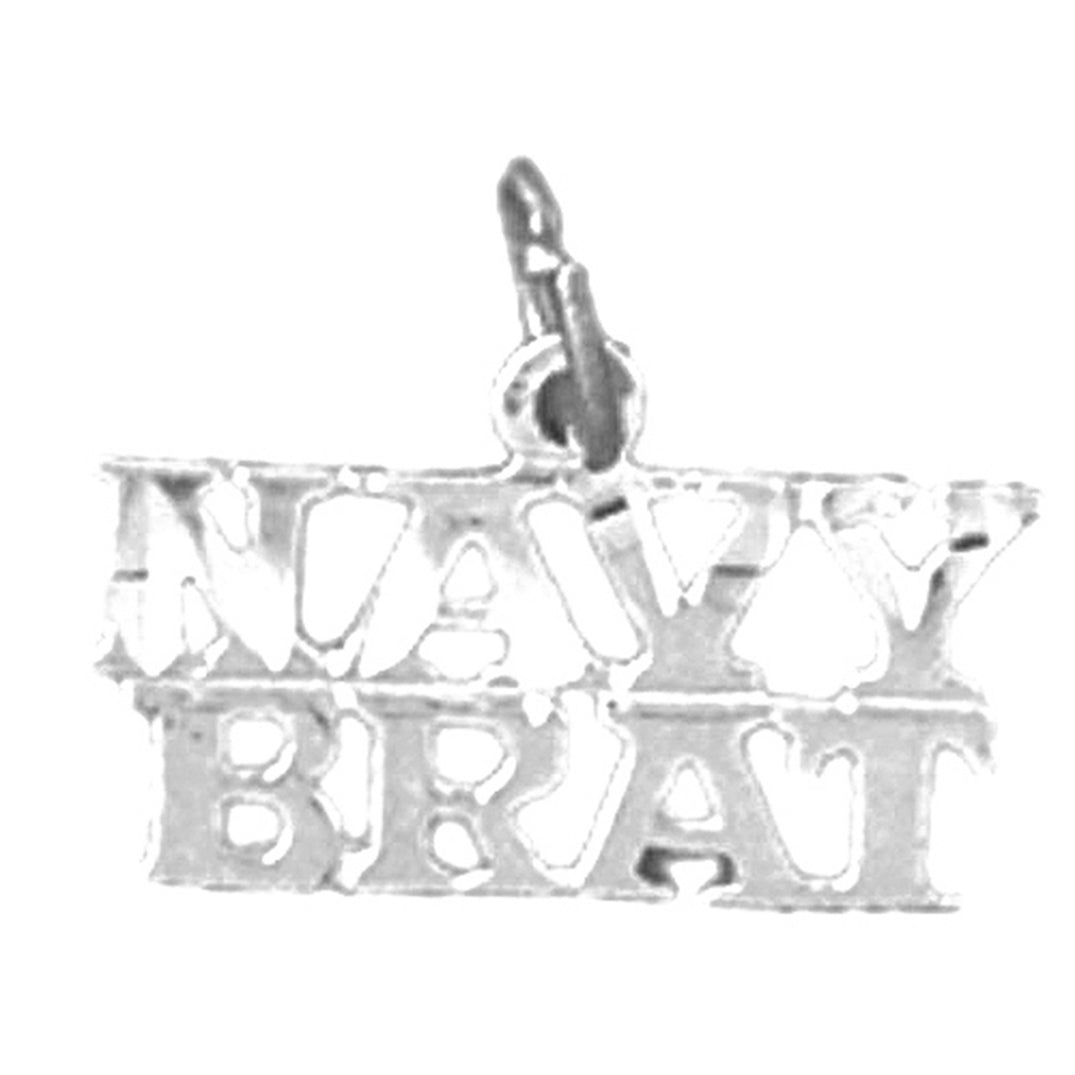 Sterling Silver Navy Brat Pendant