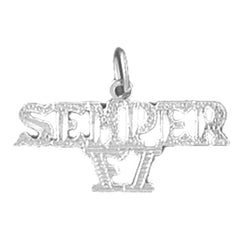 Sterling Silver Semper Fi Pendant