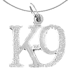 Sterling Silver K-9 Pendant (Rhodium or Yellow Gold-plated)