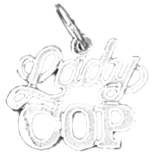 Sterling Silver Lady Cop Pendant