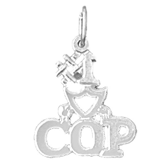 Sterling Silver #1 Cop Pendant