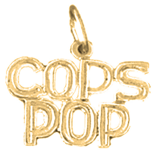 Yellow Gold-plated Silver Cops Pop Pendant