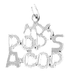 Sterling Silver My Pops A-Cop Pendant