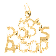 Yellow Gold-plated Silver My Pops A-Cop Pendant