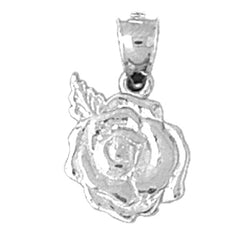 Sterling Silver Rose Pendant