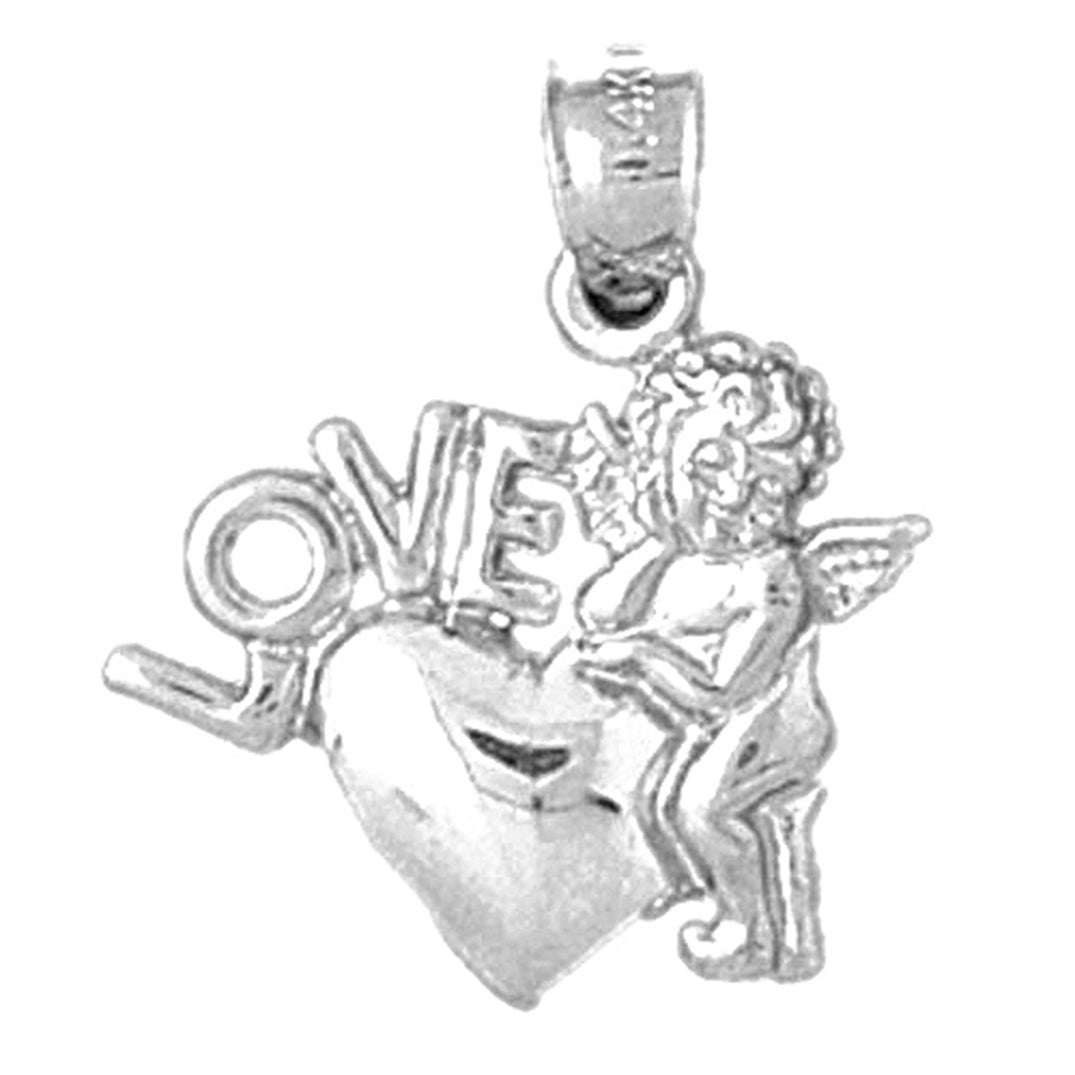 Sterling Silver Love With Angel Pendant