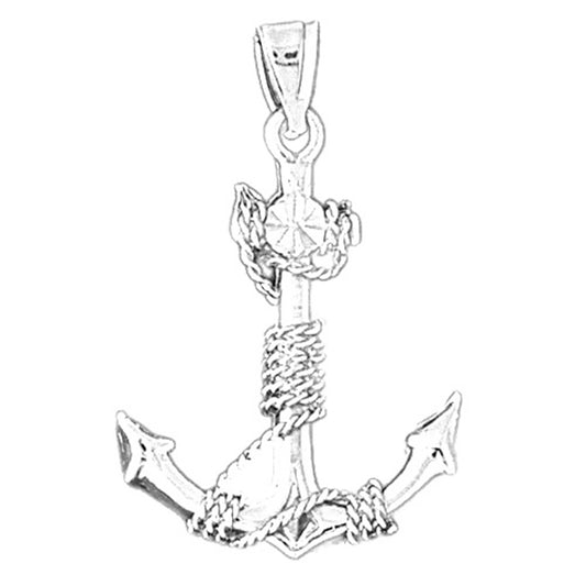 Sterling Silver 3D Anchor Pendant