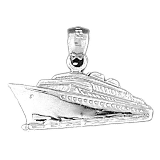 Sterling Silver Cruise Ship Pendant