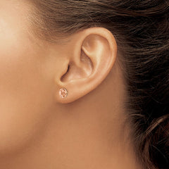10K Two-Tone Gold Black Hills Gold Rose Post Earrings