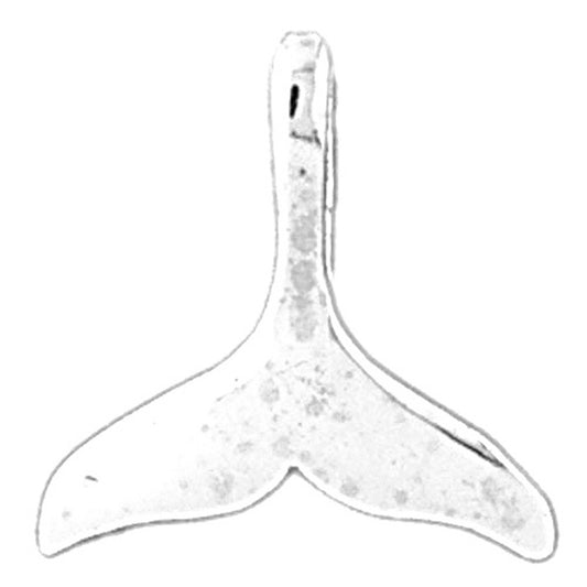 Sterling Silver Whale Tale Pendant