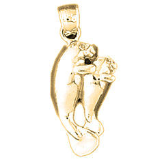 Yellow Gold-plated Silver Manitee Pendant