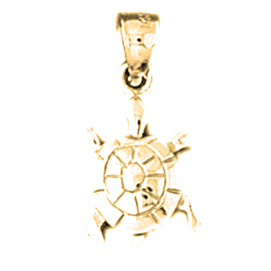 14K or 18K Gold Turtle Pendant