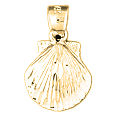 Yellow Gold-plated Silver Shell Pendant