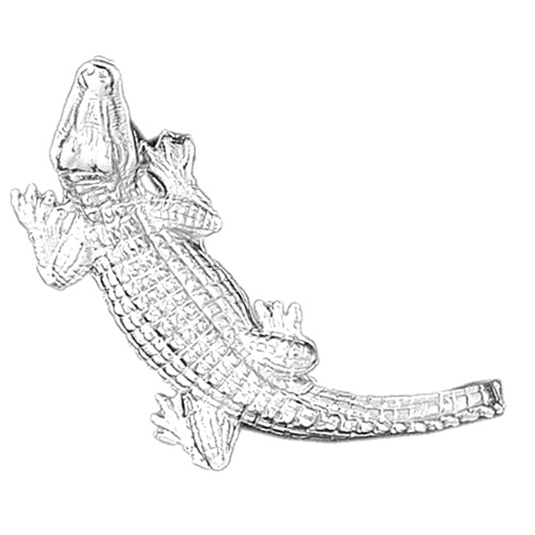 Sterling Silver Alligator Pendant