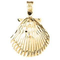 Yellow Gold-plated Silver Sea Shell Pendant