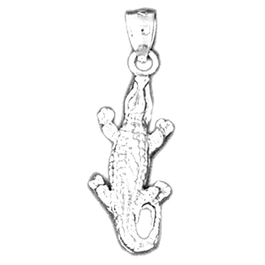 Sterling Silver Alligator Pendant
