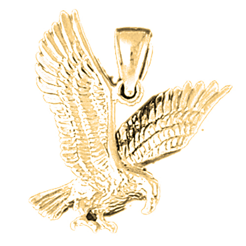 Yellow Gold-plated Silver Eagle Pendant