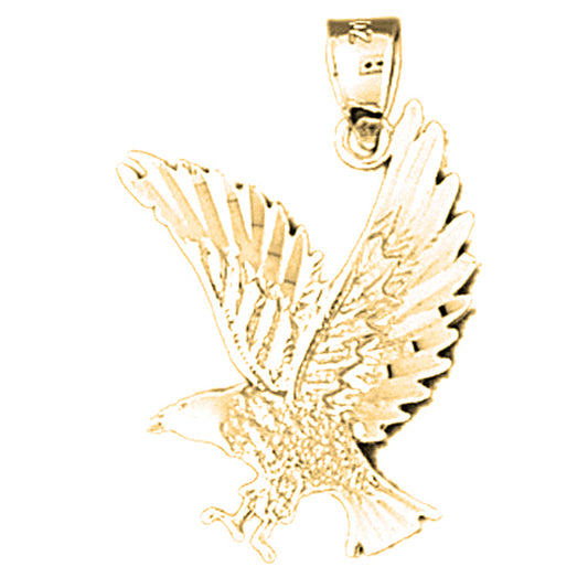 Yellow Gold-plated Silver Eagle Pendant