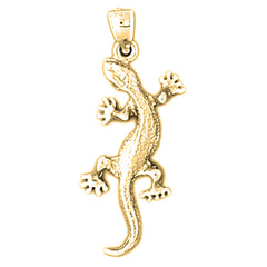 Yellow Gold-plated Silver Gecco Pendant