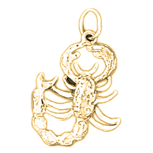 Yellow Gold-plated Silver Scorpion Pendant