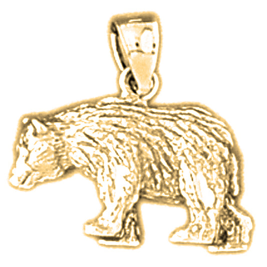 14K or 18K Gold Bear Pendant
