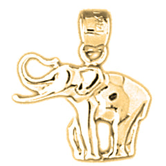 Yellow Gold-plated Silver Elephant Pendant