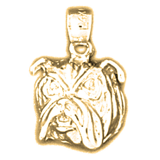 Yellow Gold-plated Silver Bulldog Pendant