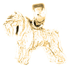 Yellow Gold-plated Silver Dog Pendant