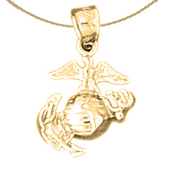 Anhänger „Adler auf dem Planeten Erde“ aus Sterlingsilber (rhodiniert oder gelbvergoldet)