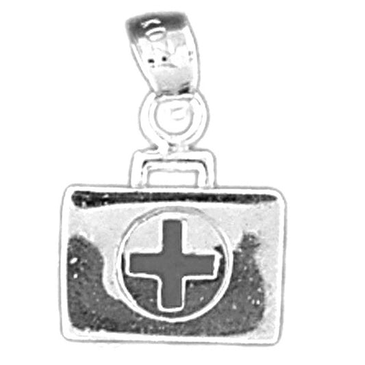 Sterling Silver 3D Medical Bag Pendant
