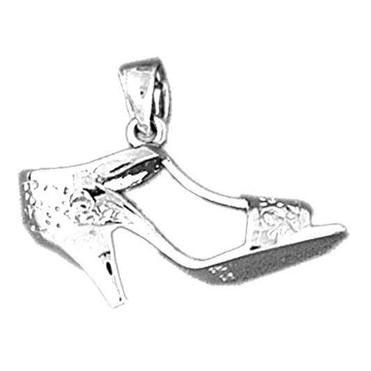 Sterling Silver 3D High Heel Pendant