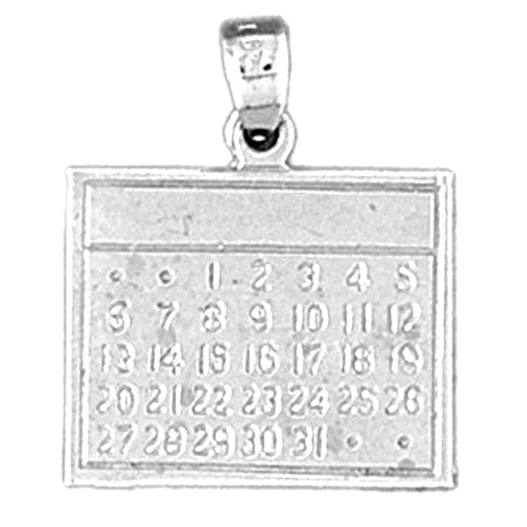 Sterling Silver Calendar Pendant