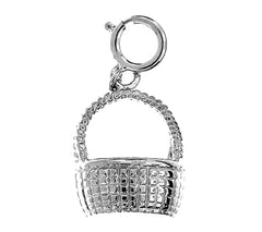 Sterling Silver 3D Basket Pendant