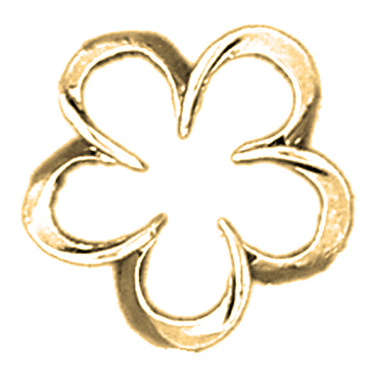 Yellow Gold-plated Silver Flower Pendant