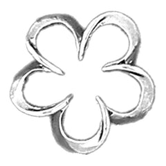 Blumenanhänger aus Sterlingsilber (rhodiniert oder gelbvergoldet)