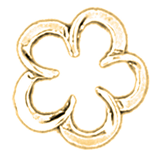 Yellow Gold-plated Silver Flower Pendant