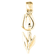 Yellow Gold-plated Silver Tulip Pendant